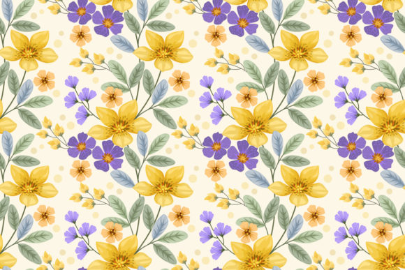 Download Colorful Flower Design Seamless Pattern. - Sea Collection