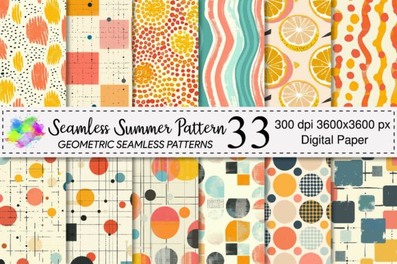 Download Summer Seamless Pattern Bundle - Sea Collection