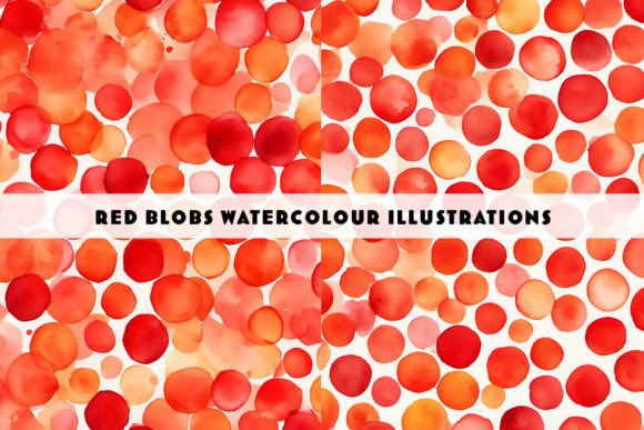 Download Red Blob Watercolour Duo Spots and Dots - Dot Collection