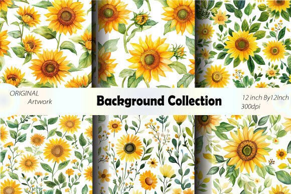 Download Sunflower Background Wallpaper Seamless - Sea Collection