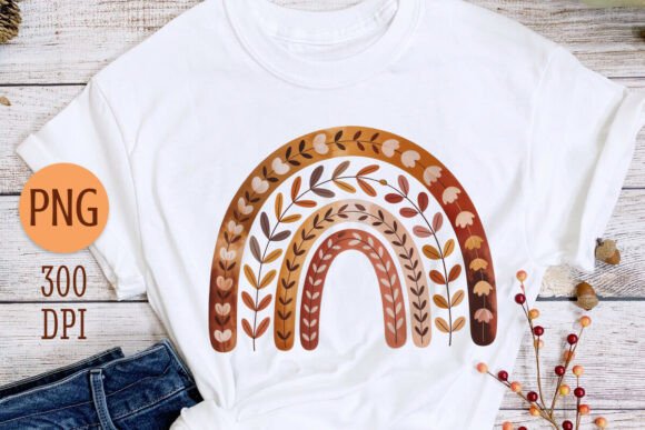 Download Boho Botanical Autumn Rainbow PNG - Premium Resources