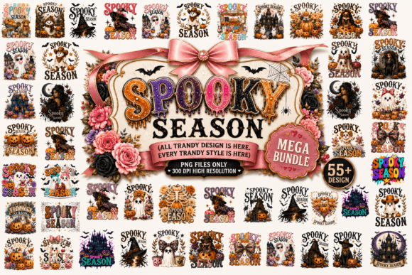 Download Spooky Season BIG PNG Bundle, Trandy PNG - Sea Collection