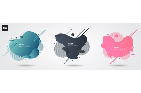 Download Set Liquid Shape Modern Graphic Elements - Modern Collection