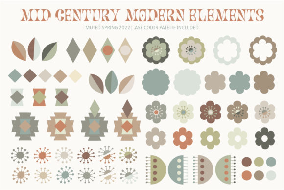Download 65 Mid Century Modern Element Collection - Modern Collection