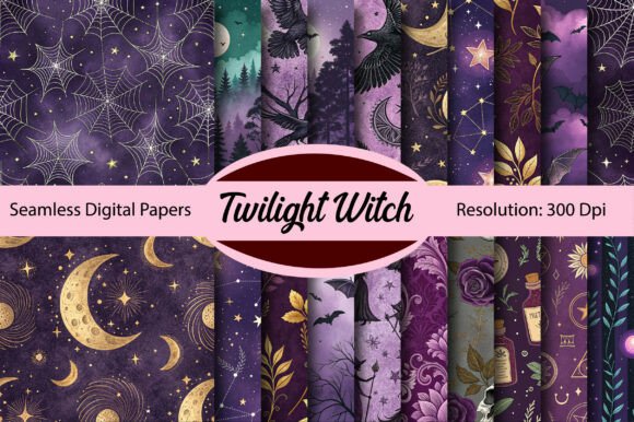 Download Twilight Witch Seamless Digital Paper - Sea Collection