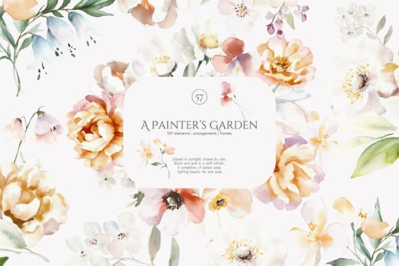 Download Watercolor Modern Flowers Clipart Set - Modern Collection